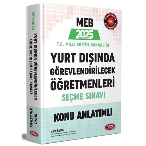 Data 2025 MEB Yurt Dnda Grevlendirilecek retmenleri Seme Snav Konu Anlatml Data Yaynlar