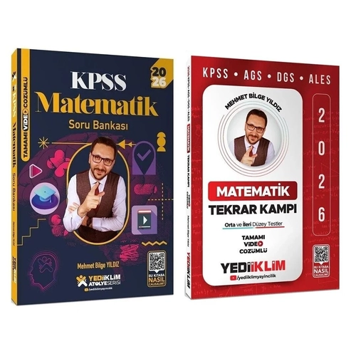 Yediiklim 2026 KPSS Matematik At�lye Soru Bankas� + Tekrar Kamp� 2 li Set - Mehmet Bilge Y�ld�z Yediiklim Yay�nlar�