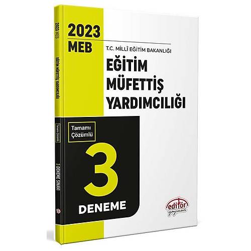 Editr 2023 MEB Eitim Mfetti Yardmcl Tamam zml 3 Deneme Snav Editr Yaynevi
