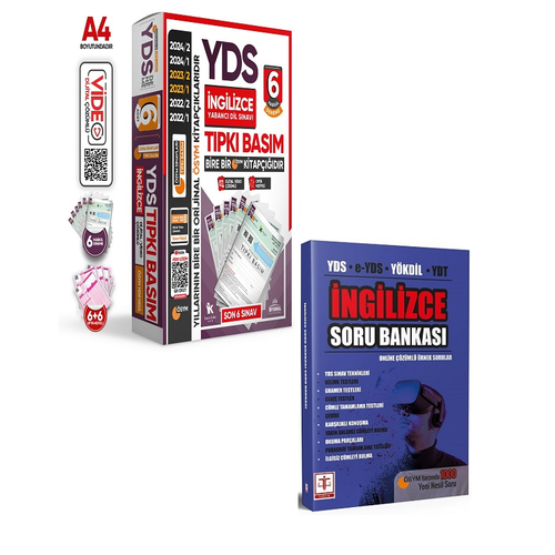nformal Yaynlar Yds ngilizce Son 6 Snav km Sorular+Tercih Yaynlar YDS ngilizce Soru Bankas Seti(2Kitap)