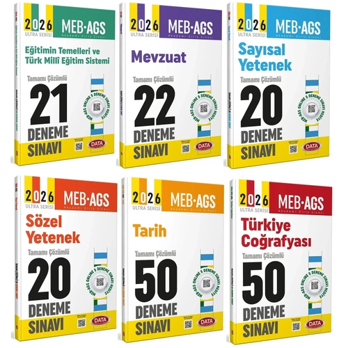 Data 2026 MEB-AGS T�m Dersler 183 Deneme 6 l� Set Ultra Serisi Data Yay�nlar�