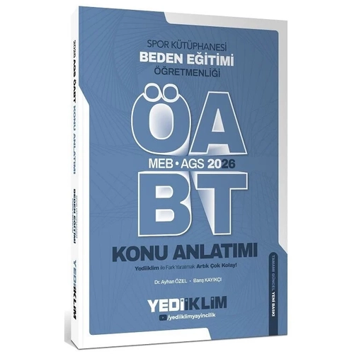 Yediiklim 2026 ABT MEB-AGS Beden Eitimi retmenlii Spor Ktphanesi Konu Anlatm Yediiklim Yaynlar