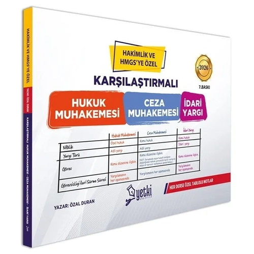 Hakimlik HMGS Kar��la�t�rmal� Usuller Hukuk-Ceza Muhakemesi-�dari Yarg� (�zal Duran)