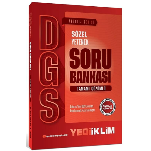 Yediiklim 2027 DGS Prestij S�zel Yetenek Soru Bankas� ��z�ml� Yediiklim Yay�nlar�