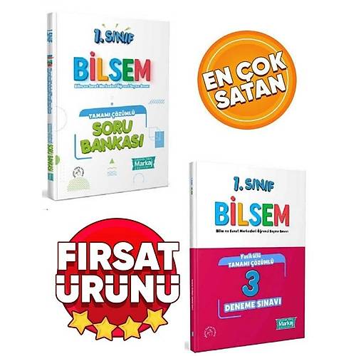 Markaj Yaynevi 1.Snf Bilsem Tamam zml Soru Bankas+ 3 Deneme Seti