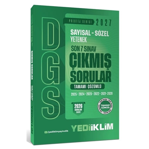 Yediiklim 2027 DGS Prestij ��km�� Sorular Son 7 S�nav ��z�ml� Yediiklim Yay�nlar�