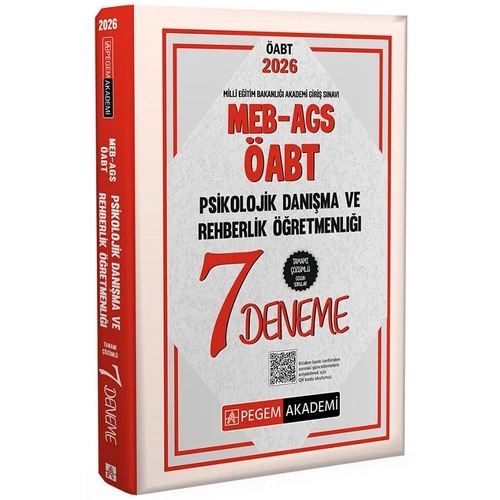 Pegem 2026 �ABT MEB-AGS Psikolojik Dan��ma ve Rehberlik 7 Deneme ��z�ml� Pegem Akademi Yay�nlar�