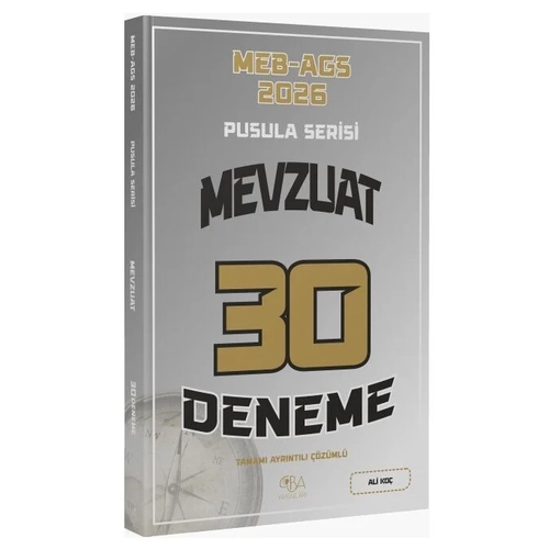CBA Yay�nlar� 2026 MEB-AGS Mevzuat 30 Deneme ��z�ml� Pusula Serisi - Ali Ko� CBA Yay�nlar�