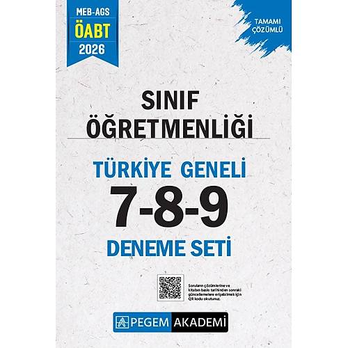 Pegem 2026 �ABT MEB-AGS S�n�f ��retmenli�i T�rkiye Geneli 3 Deneme (7-8-9) Pegem Akademi Yay�nlar�