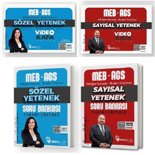 Hoca Kafas 2025 MEB-AGS Szel + Saysal Yetenek Video Kafa Notlar + Soru Bankas 4 l Set - znur Saat Yldrm