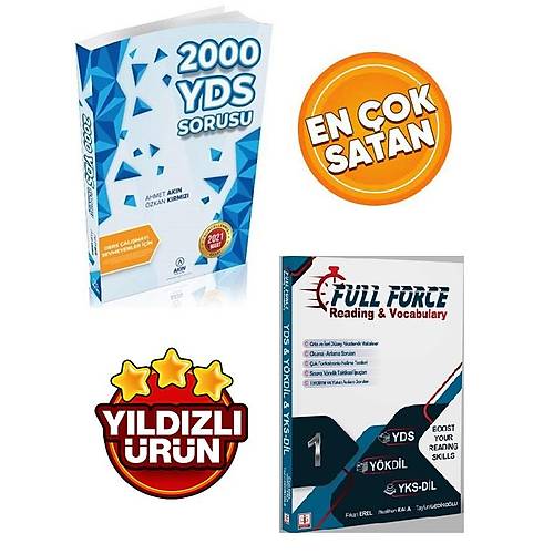 Ahmet Akın 2023 YDS 2000 Soru Bankası&Full Force Reading&Vocabulary 1