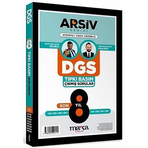 Marka 2026 DGS ��km�� Sorular Son 8 Y�l T�pk� Bas�m ��z�ml� AR��V Serisi - Mehmet Nurullah G�k, Yektu� Mat Yasin Kara Marka Yay�nlar�