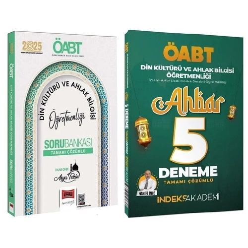 Yarg + ndeks 2025 ABT Din Kltr ve Ahlak Bilgisi Soru Bankas + 5 Deneme 2 li Set - Asya Tekin