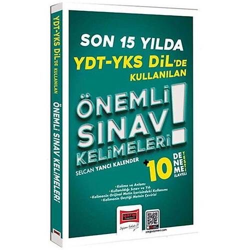 Yarg� Yay�nlar� YDT YKS Dilde Son 15 Y�lda Kullan�lan �nemli S�nav Kelimeleri