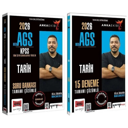 Yarg� 2026 MEB-AGS Tarih Soru Bankas� + 15 Deneme 2 li Set Anka Ekibi - Bilal �brahim Bacaks�z Yarg� Yay�nlar�