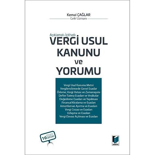 Adalet Yaynevi Aklamal-tihatl Vergi Usul Kanunu ve Yorumu (Kemal alar)