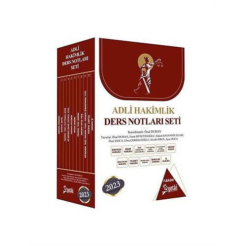 Yetki Yaynlar 2023 Adli Hakimlik Ders Notlar Seti (11 Kitap)