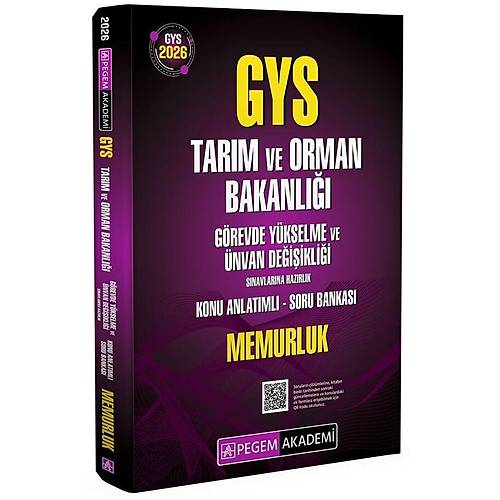 Pegem 2026 GYS Tar�m ve Orman Bakanl��� Memurluk Konu Anlat�ml� Soru Bankas� G�revde Y�kselme Pegem Akademi Yay�nlar�