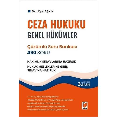 Adalet Yay�nevi Ceza Hukuku Genel H�k�mler ��z�ml� Soru Bankas�, Eyl�l 2026