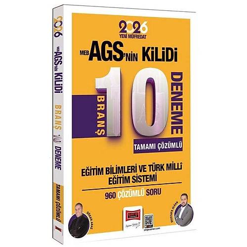 Yarg� 2026 MEB-AGS nin Kilidi E�itim Bilimleri ve T�rk Milli E�itim Sistemi 10 Deneme ��z�ml� - G�kan Araz, Mustafa Alkan Yarg� Yay�nlar�