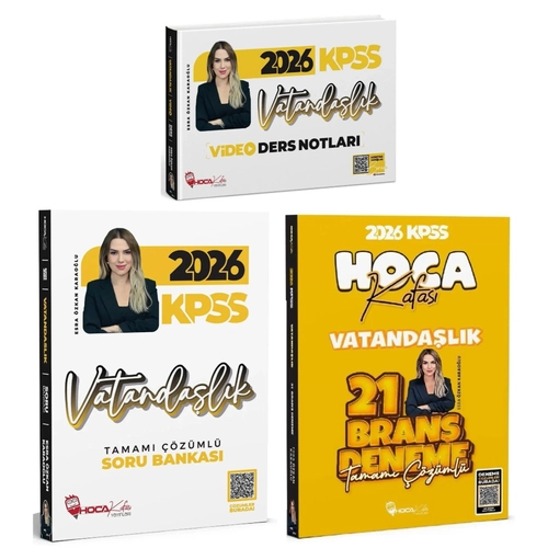Hoca Kafas� 2026 KPSS Vatanda�l�k Video Ders Notlar� + Soru Bankas� + 21 Deneme 3 l� Set - Esra �zkan Karao�lu Hoca Kafas� Yay�nlar�