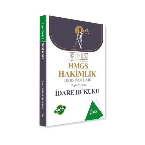 Yetki Yay�nlar� 2026 HMGS Hakimlik �dare Hukuku Ders Notlar� (Engin Poyraz)