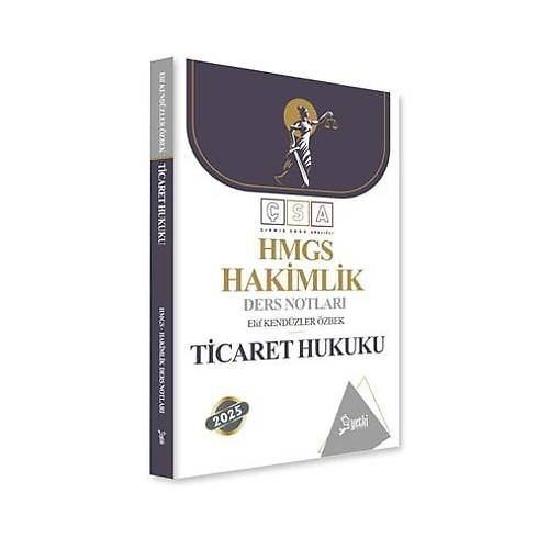 Yetki Yaynlar 2025 HMGS Ticaret Hukuku Ders Notlar
