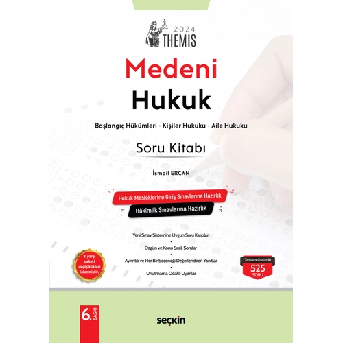 THEMIS Medeni Hukuk Soru Kitab Balang Hkmleri, Kiiler Hukuku ve Aile Hukuku (smail Ercan)