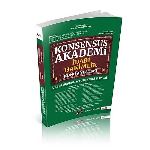 Sava Yaynevi KONSENSUS Akademi 2023 Vergi Hukuku ve TVS