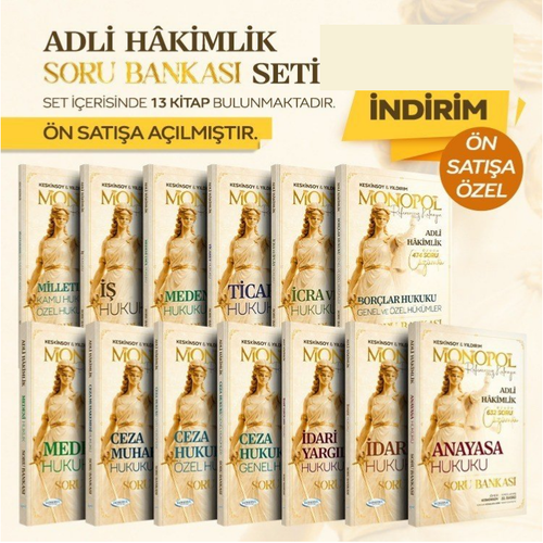 Monopol Yay�nlar� 2026 Adli Hakimlik Soru Bankas� 13 Kitap Set ��z�ml�