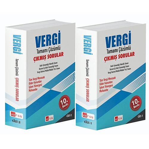 Vergi Akademisi Tamam� ��z�ml� ��km�� Sorular N�SAN 2025 2 Cilt Set 10. Bask�
