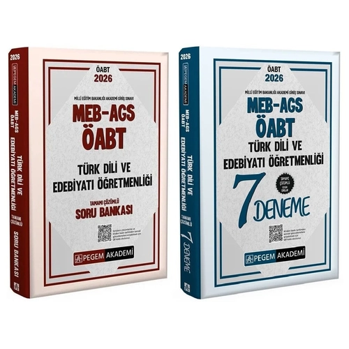 Pegem 2026 �ABT MEB-AGS T�rk Dili ve Edebiyat� ��retmenli�i Soru Bankas� + 7 Deneme 2 li Set Pegem Akademi Yay�nlar�