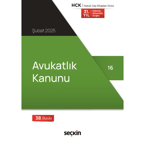 Se�kin Yay�nc�l�k Avukatl�k Kanunu 2025 (Cep Boy) Remzi �zmen