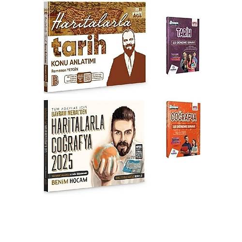 Benim Hocam 2025 KPSS-Meb Ags- Haritalarla Corafya ve Tarih +Kurul Kpss Corafya ve Tarih Deneme(4L Set)