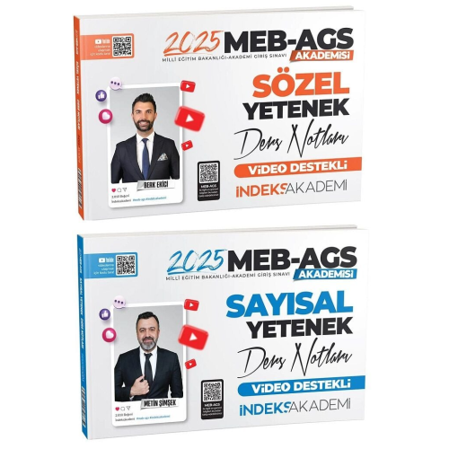 ndeks Akademi 2025 MEB AGS Szel ve Saysal Yetenek Video Ders Notlar 2'li Set
