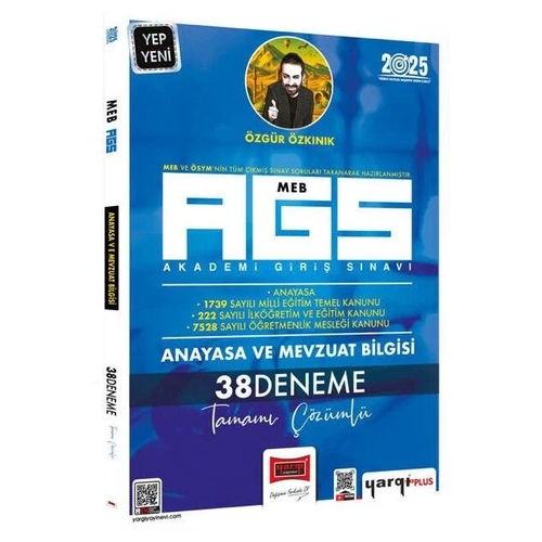 Yarg 2025 MEB-AGS Anayasa ve Mevzuat Bilgisi 38 Deneme zml - zgr zknk
