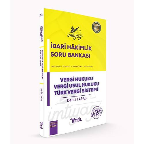 Temsil 2023 İmtiyaz Hakimlik Soru Bankası Vergi Hukuku- Vergi Usul Hukuku- Türk Vergi Sistemi