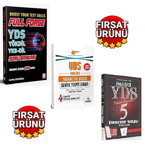YDS Full Force Soru Bankas+YDS 5 Deneme+YDS km Sorular (4 Kitapk 2021-2024)