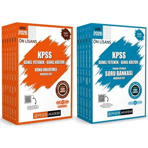 Pegem Akademi Yay�nlar� 2026 KPSS �n Lisans Konu + Soru Bankas� Mod�ler 2 li Set
