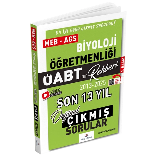 Dizgi Kitap 2026 �ABT MEB-AGS nin Rehberi Biyoloji ��retmenli�i ��km�� Sorular Son 13 Y�l ��z�ml� - Zeynep S�zen G��men Dizgi Kitap Yay�nlar�