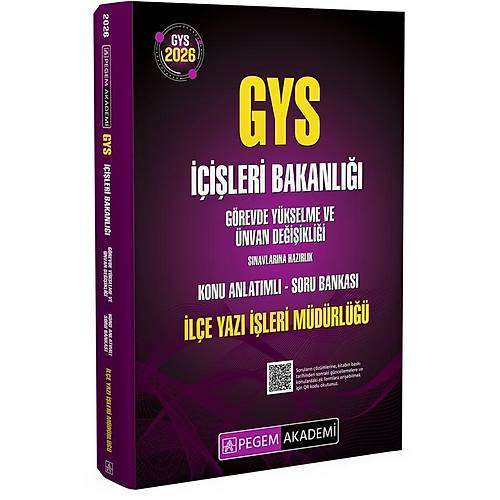 Pegem 2026 GYS ��i�leri Bakanl��� �l�e Yaz� ��leri M�d�rl��� Konu Anlat�ml� Soru Bankas� G�revde Y�kselme Pegem Akademi Yay�nlar�