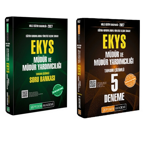 Pegem 2027 MEB EKYS M�d�r ve Yard�mc�l��� Soru Bankas� + 5 li Deneme 2 li Set Pegem Akademi Yay�nlar�