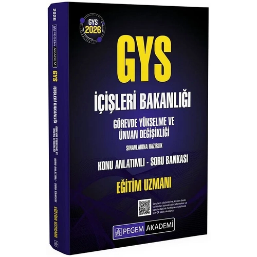 Pegem 2026 GYS ��i�leri Bakanl��� E�itim Uzmanl��� Konu Anlat�ml� Soru Bankas� G�revde Y�kselme Pegem Akademi Yay�nlar�