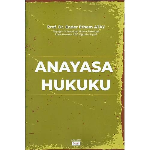 Turhan Kitabevi Anayasa Hukuku Ender Ethem Atay