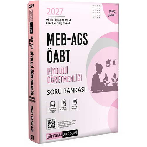 Pegem 2027 �ABT MEB-AGS Biyoloji ��retmenli�i Soru Bankas� ��z�ml� Pegem Akademi Yay�nlar�