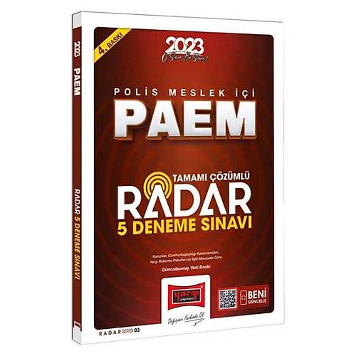 Yarg Yaynlar 2023 PAEM Radar Serisi Tamam zml 5 Deneme Snav