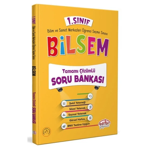 Edit�r Yay�nlar� 1. S�n�f Bilsem Tamam� ��z�ml� Soru Bankas�