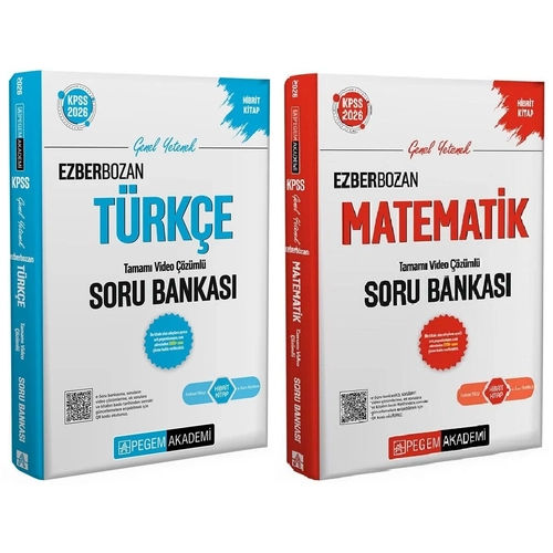 Pegem 2026 KPSS Trke + Matematik Ezberbozan Soru Bankas 2 li Set Pegem Akademi Yaynlar