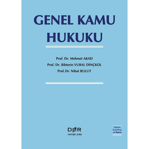 Der Yaynlar Genel Kamu Hukuku (Mehmet Akad) Mehmet Akad