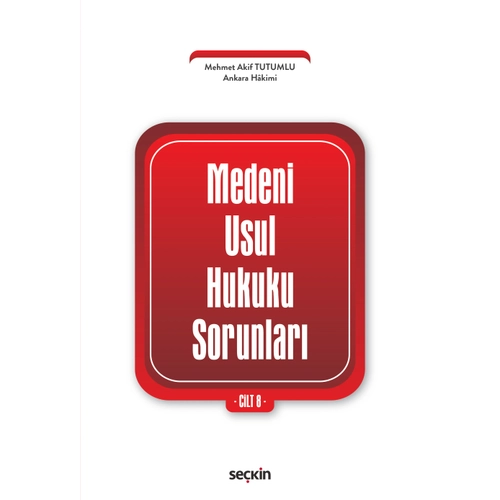 Sekin Yaynevi Meden Usul Hukuku Sorunlar Cilt: 8 (Mehmet Akif Tutumlu)